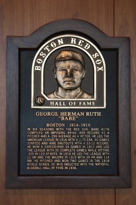 Babe Ruths Red Sox HoF Plaque, 3 September 2011