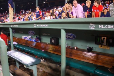 Visiting the Red Sox Dugout after the Game, 3 September 2011