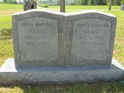 Anna Darlene Fleming
Aug 30, 1959
Aug 31, 1959

Nancy Carlene Fleming
Aug 30, 1959
Sept 1, 1959
