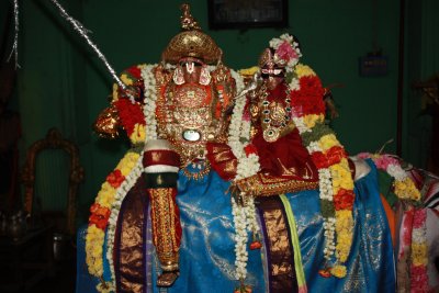 SriPerumal &- Boodevi on Yaanai Vahanam.JPG