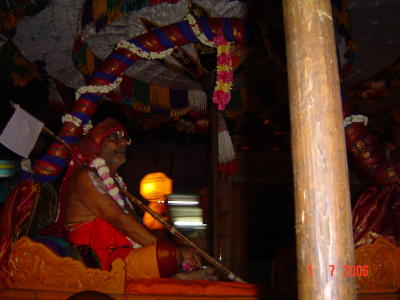 HH Sri Emperumanar jeeyer during his patnapravesam in thiruvallikeni.JPG