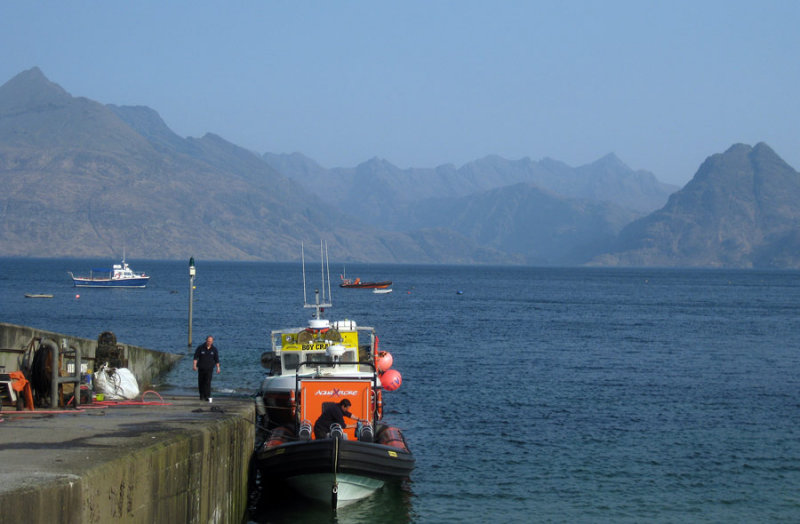 Easter 2011 Skye Boat at Elgol looking to our destination of Coruisk