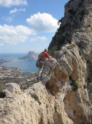 2011 Brian on the Toix ridge looking to Calpe and the Penon rock