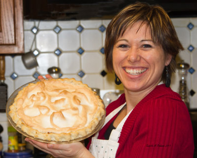 Kristen our Youngest makes her 1st pie