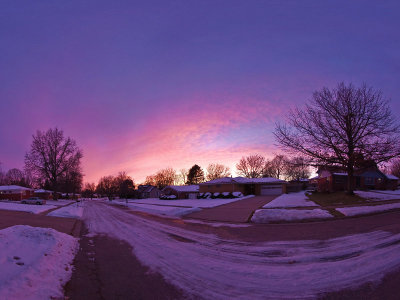 Snowy Sunset