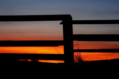 Fence Framed Sunset
