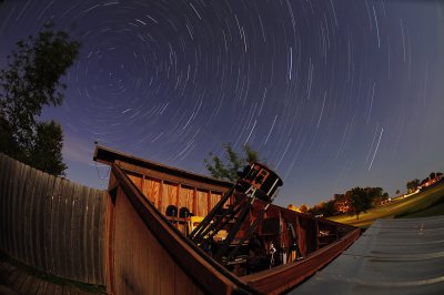 Star Trails over Observatory