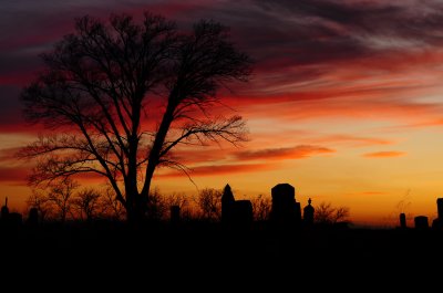 Sunset at Shepherd Cemetery