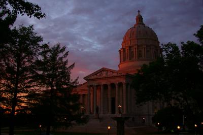 Sunset over the State Capitol Building