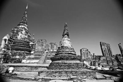 Ayuthaya black and white