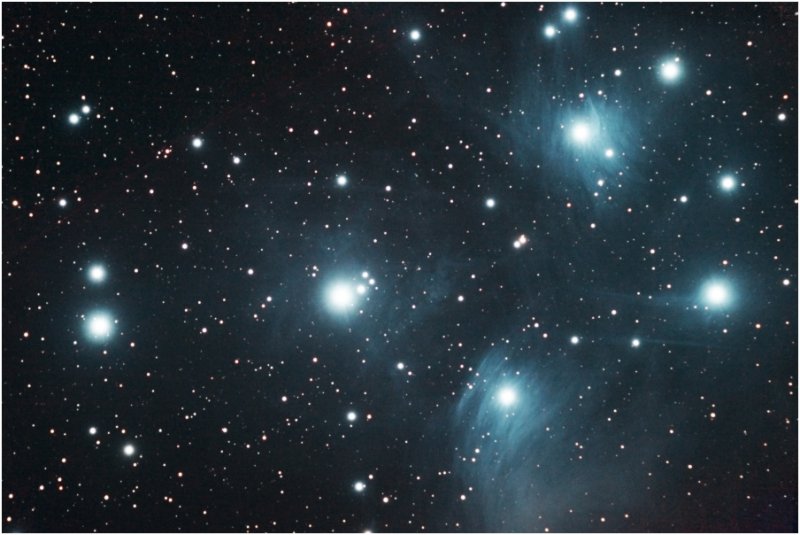 Pleiades star cluster & nebulae