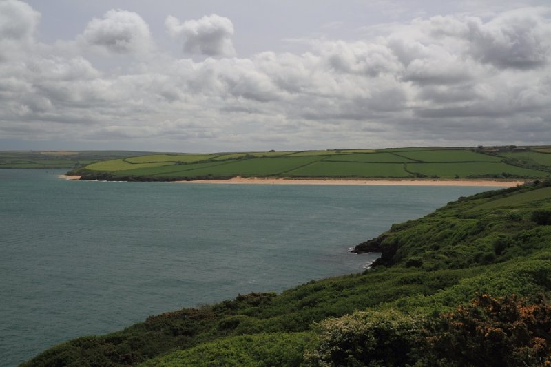 View towards beach & dunes from the approach to Stepper Point
