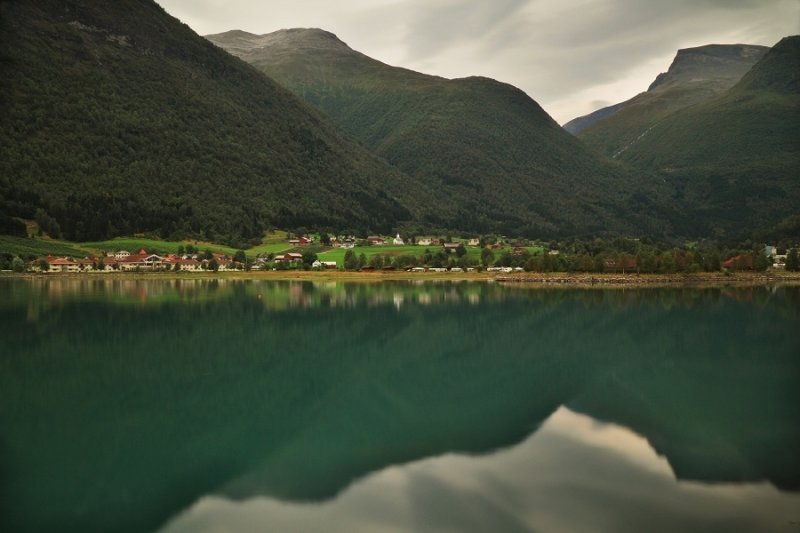 Loen from across Nordfjord