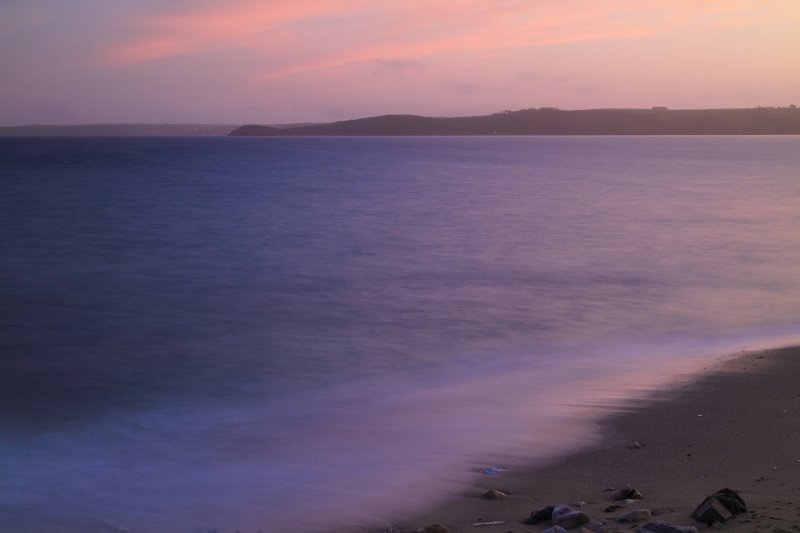 View towards Black Head, after sunset