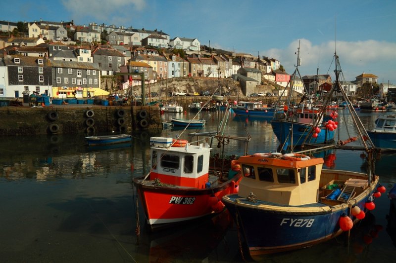 Fishing boats in the inner harbour, Mevagissey