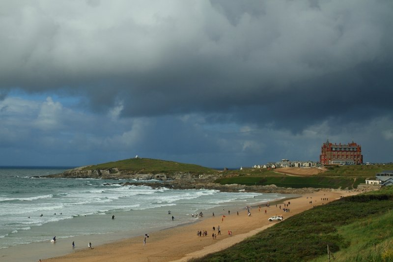 Threatening clouds over Fistral & Towan Head
