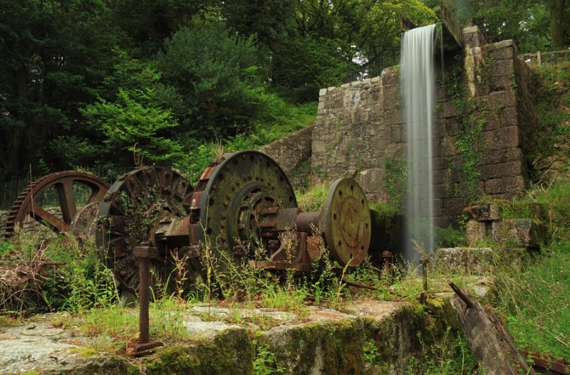 Old waterwheel machinery, Luxulyan Valley