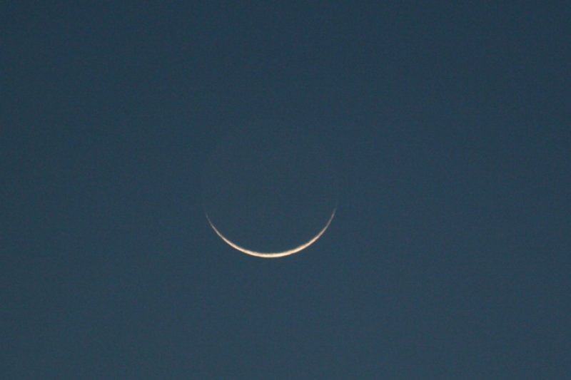 Very new moon, 1 day after 2006 total solar eclipse, Libya
