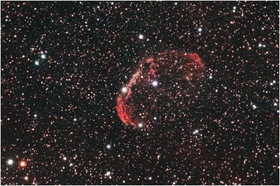 Crescent Nebula, NGC 6888, in Cygnus
