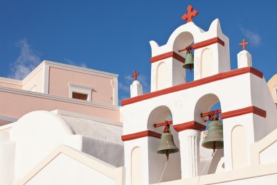 Festival de couleurs de Santorini