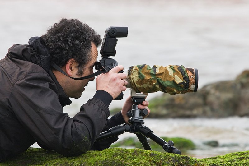 Mario Surez Porras fotografiando Limcolas 