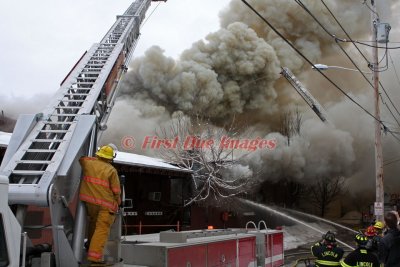 Woonsocket RI - 6 Alarm Mill Fire; 229 1st Avenue - February 27, 2011
