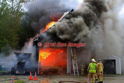 Charlton MA - Truck fire extends to Garage; 184 Burlingame Rd. - August 28, 2011