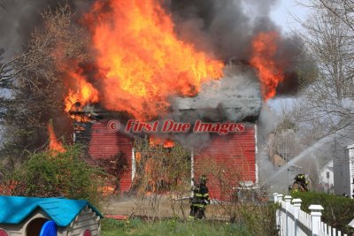 Douglas MA - Barn fire; 75 North St. - April 12, 2012