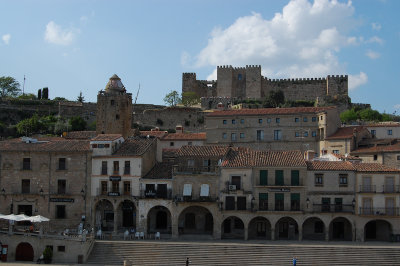 View towards the castle in Trujillo