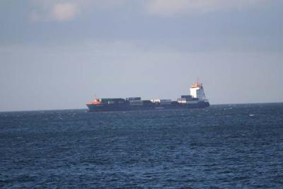 Container vessel in Bay