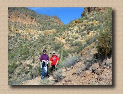 Jean &  Debi Nearing the Pass