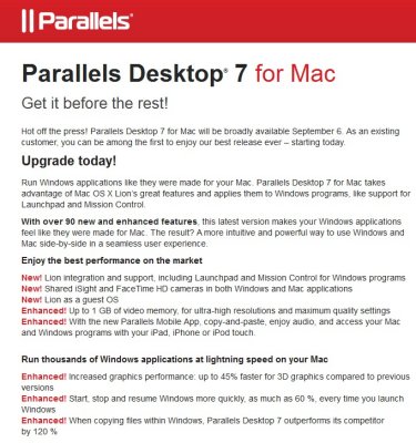 Parallels Desktop 7