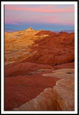 Fire Canyon and Silica Dome at Sunset