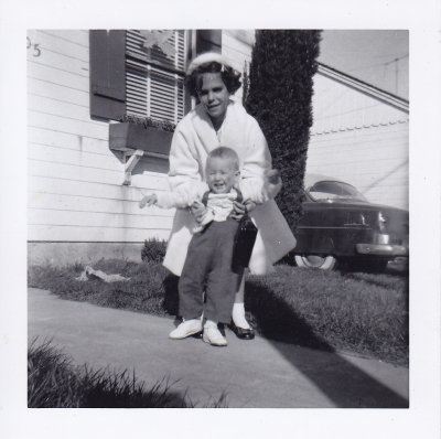 Judy P. (Cousin) and I, Easter 1956
