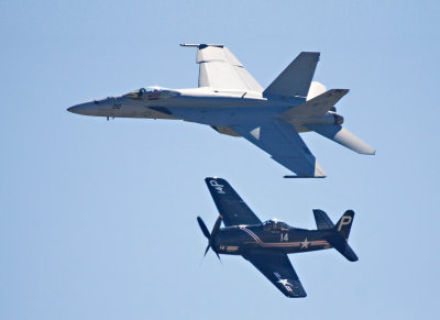 F-18 and F8F Bearcat