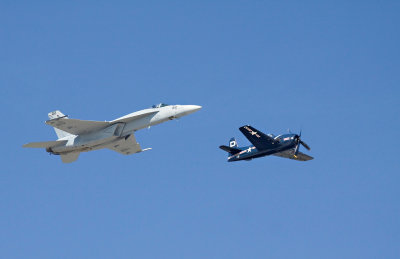 F-18 and F8F Bearcat