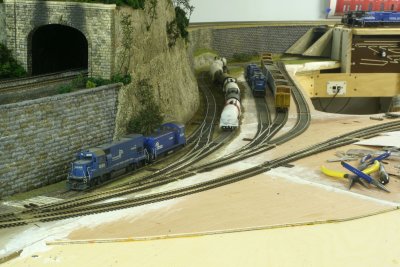 East Yard--first locos and cars!