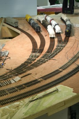 Three right hand tracks not yet spiked