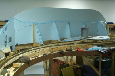 Overall view of Meshoppen with hill shapers in place