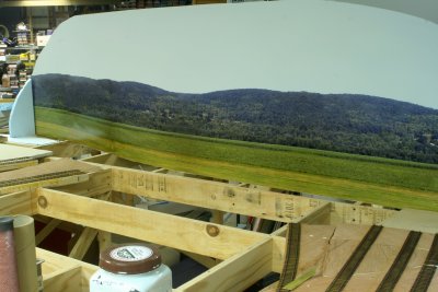 Beginnings of hill side on left