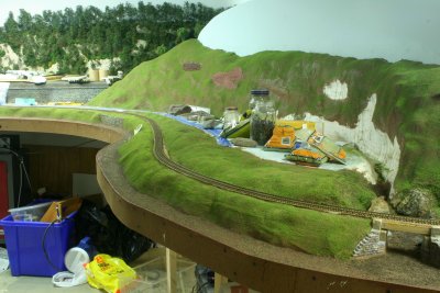 Overview of Meshoppen with finished riverbed and no track tape