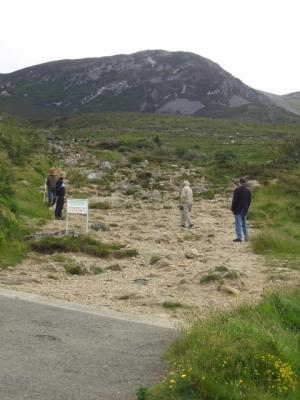 Croagh Patrick trailhead.  This is the pilgrimage some do in their bare feet.