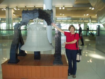 Philly airport: Liberty Bell made of Legos