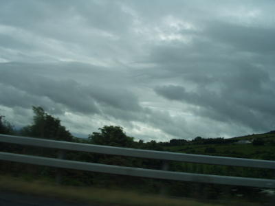 Clouds and rain for our drive to Dingle
