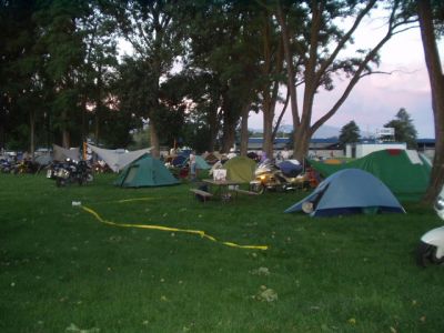 Tent city at Expo Idaho