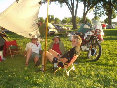Relaxing in the shade.
