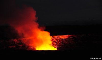 glow of volcano