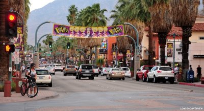 Busy downtown Palm Springs