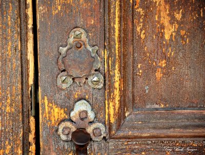weathered door