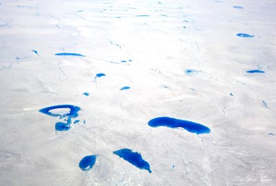 blue lakes on Greenland